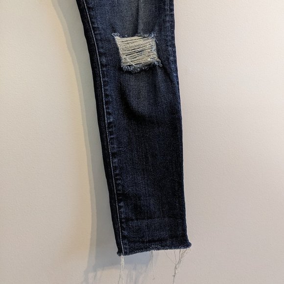 MOTHER High Waisted Looker Ankle Fray Jeans, Cat Attack, Size 25 - Picture 7 of 16